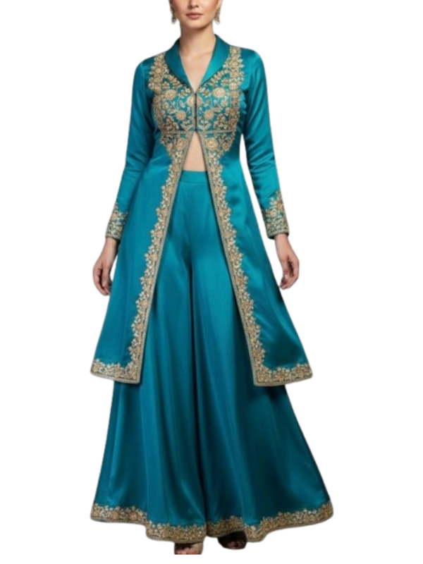 long sute with pIrlar Pant